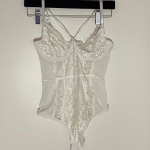 White lace bodysuit